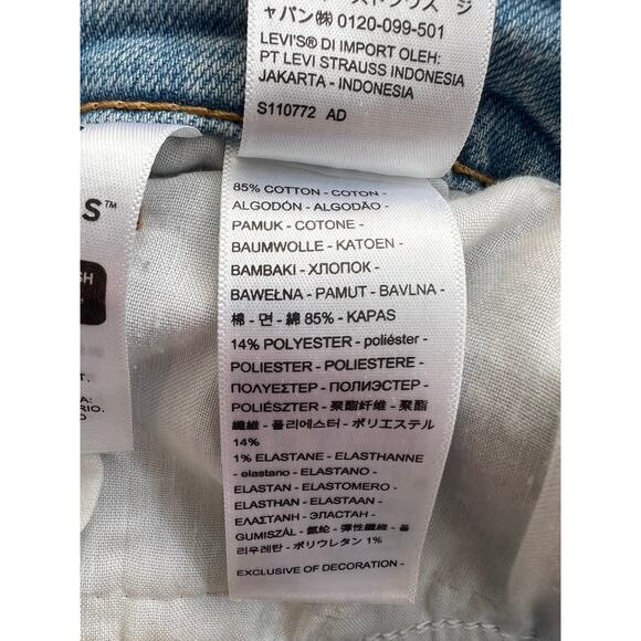 Levi Strauss Levi's High Rise Wide Leg Ankle Jeans Light Wash Denim Size 30 NEW - Picture 12 of 16